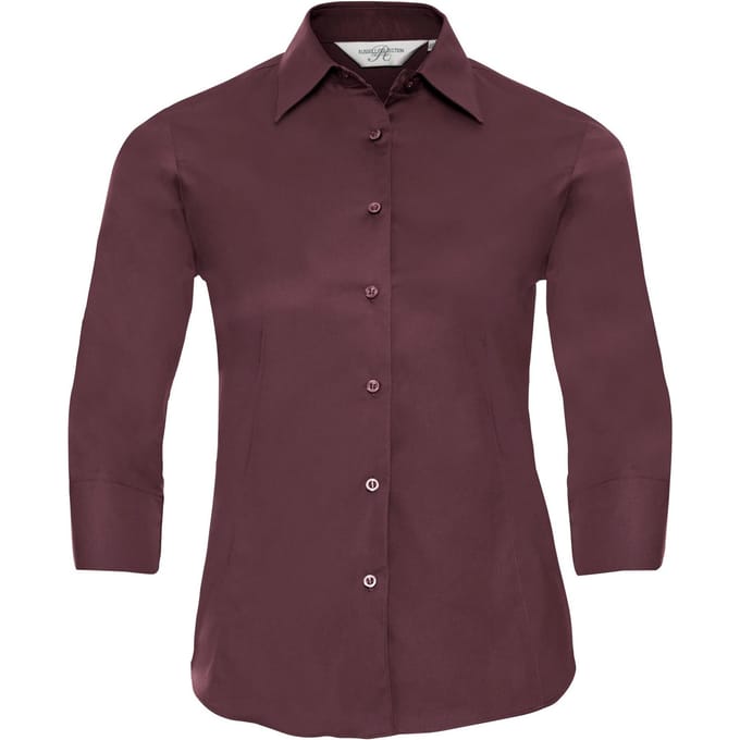 Russell Collectie Dames/Dames 3/4 Mouw Easy Care Gevoelig overhemd (Haven)