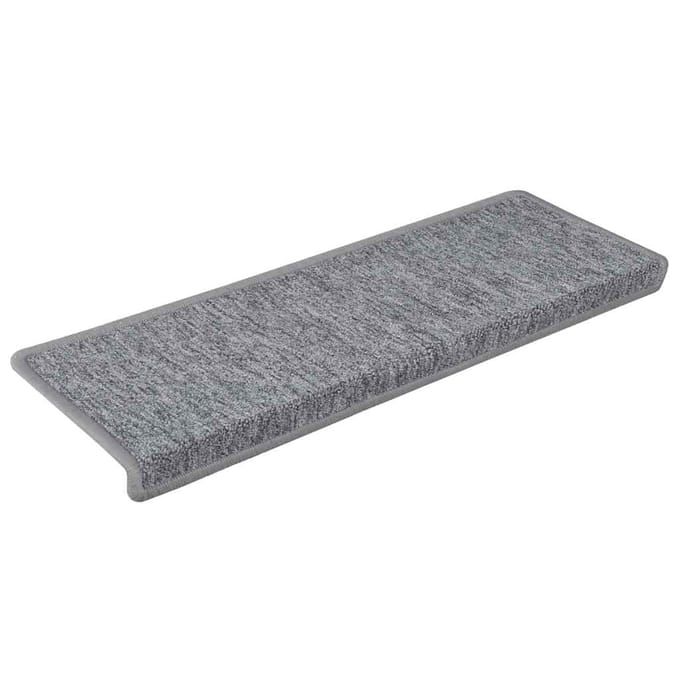 vidaXL - Trapmatten - 30 - st - 65x21x4 - cm - wit - en - grijs - met - rechthoekige - rand