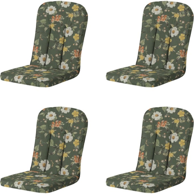 Madison tuintstoelkussen hoge rug julliete - 100x48x6cm set van