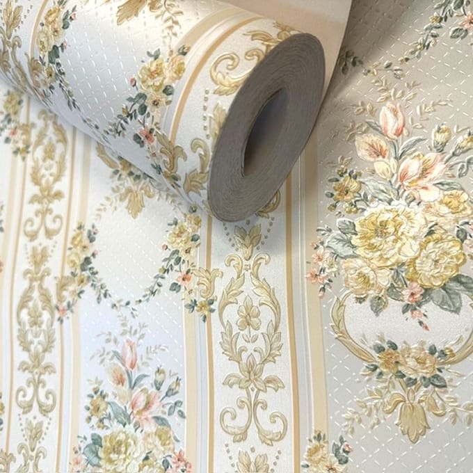 Engelse bloemen behang 95504-2