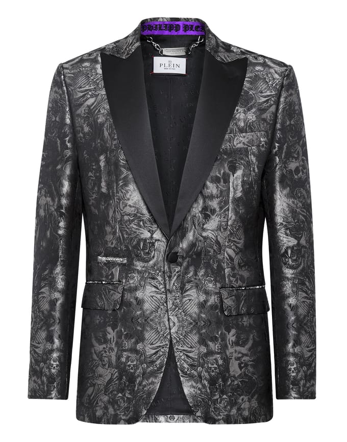 Blazer Met Één Knoop Slim Fit Gothic Plein