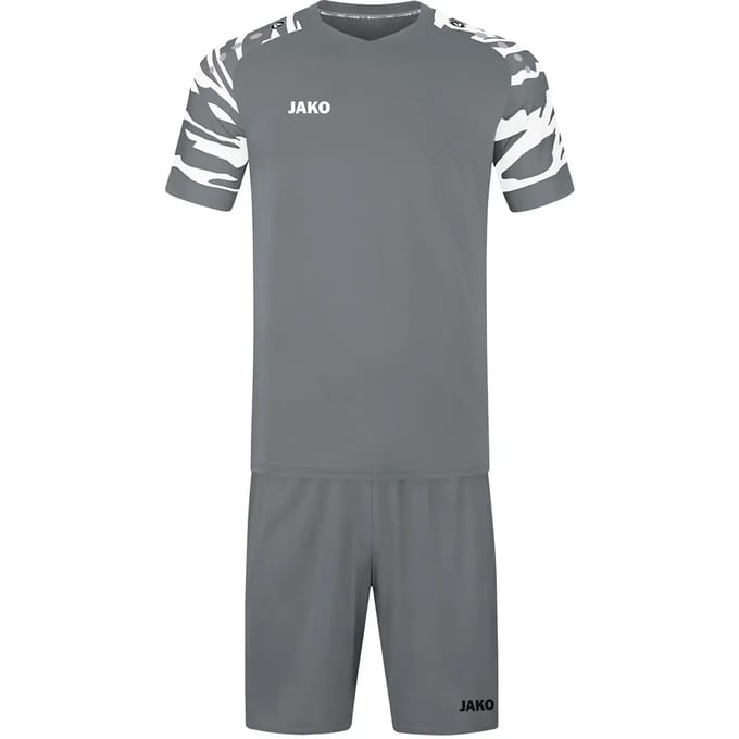 Jako Wild Shirt Korte Mouw Heren - Wit / Steengrijs | Maat: L