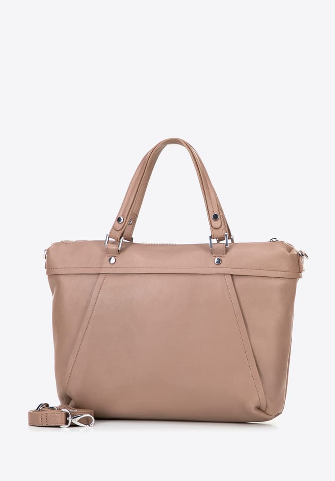 Wittchen - Shopper - Echt Leren Handtas - Beige - Afdankbare Franje