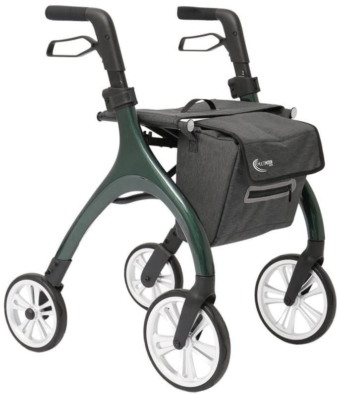 MultiMotion - Curve rollator - Extra zachte softwielen - Smal & wendbaar - Geen remkabels - Uniek design - Groen