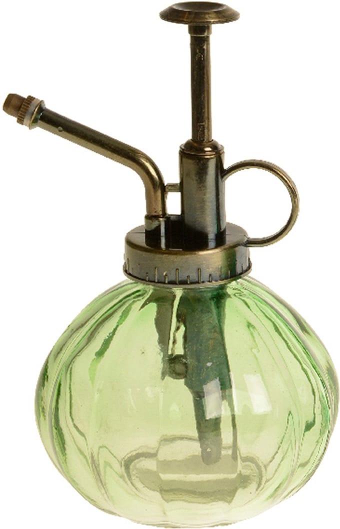Decoris Plantenspuit/vernevelaar van glas - 200 ml - lichtgroen - 9 x 10 x 15 cm