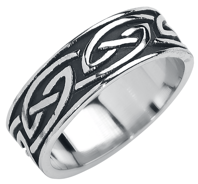 etNox Ring - Celtic Knot - voor Mannen - zilverkleurig