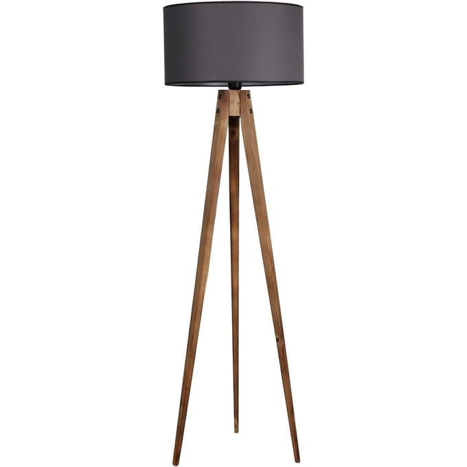 Asir - Vloerlamp - Bruin-grijs - 45 x 45 x 153 cm