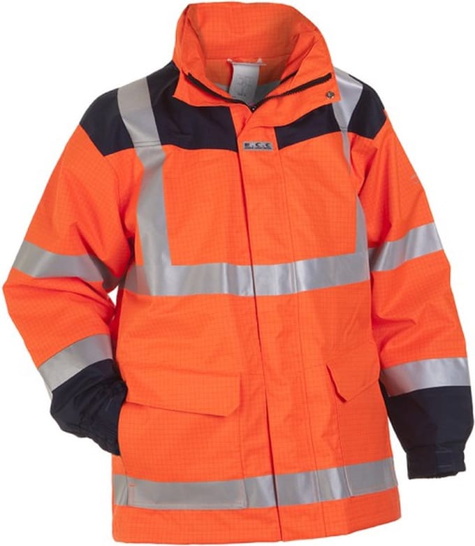Hydrowear 073000 Multinorm Parka Maasdam - Fluor Oranje - Marine - M