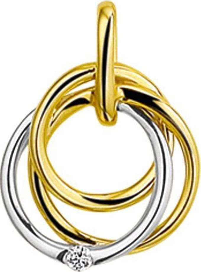 The Jewelry Collection Hanger Diamant 0.02ct H Si - Bicolor Goud