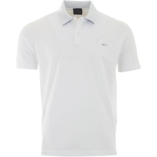 Paul & Shark Polo Cotton Collar Stand Contrast Wit / male