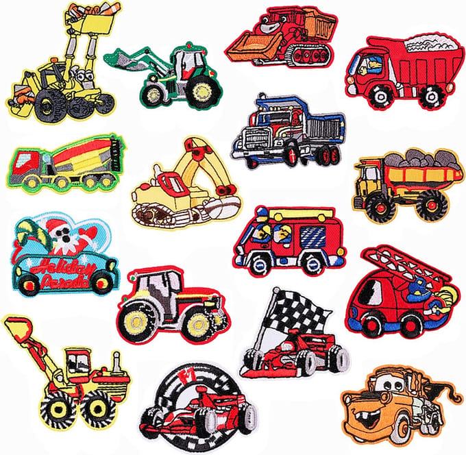 Auto Series -16 delige set -stof & strijk applicatie