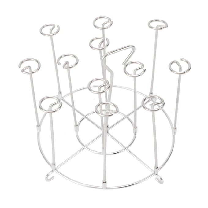 Support Broche Friteuse Type Vertical Polyvalent Économiseur d'Espace Acier Inoxydable 304 Support à Brochettes pour white
