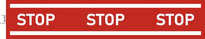 Exacompta Zelfklevend bord stopband 100cm - Rood - 67017E