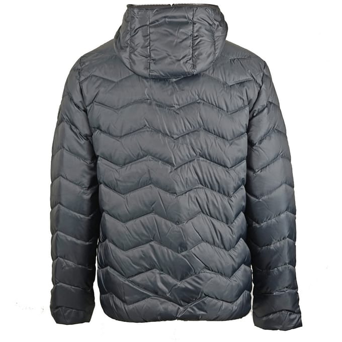 Emporio Armani Zig Zag gewatteerd herenjack (Zwart)