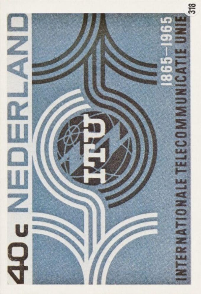 Briefkaart met afbeelding Telecommunicatie postzegel