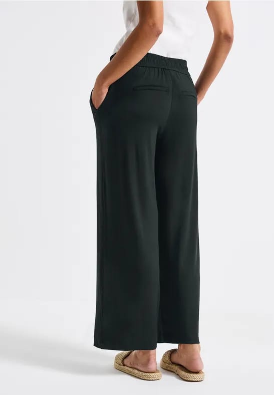 Wide Legs broek met jogg tailleband