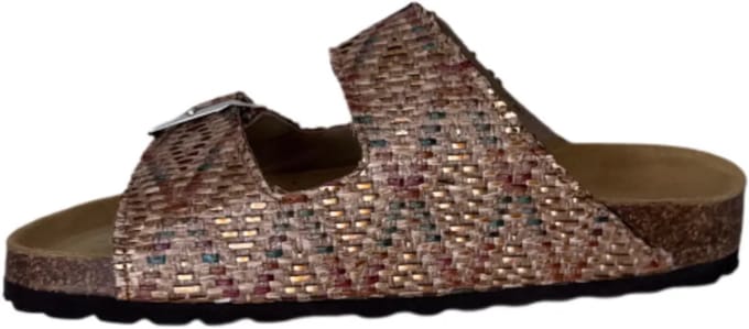 Q Fit Kelly slipper 2 band kurk (Maat - 36, Kleur - Multi)