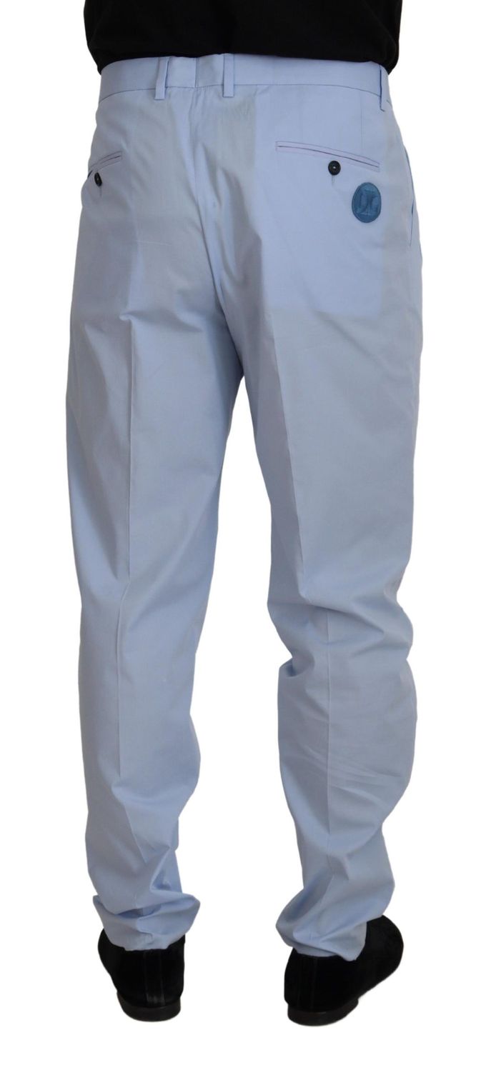 Lichtblauwe Katoenen Broek Pt0857
