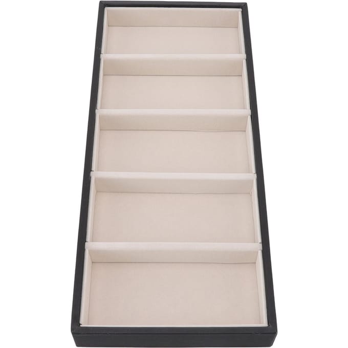 5-vaks brillenkoker Multifunctioneel Ruimtebesparend 5-sleuf Zonnebrilhouder Opbergdoos beige