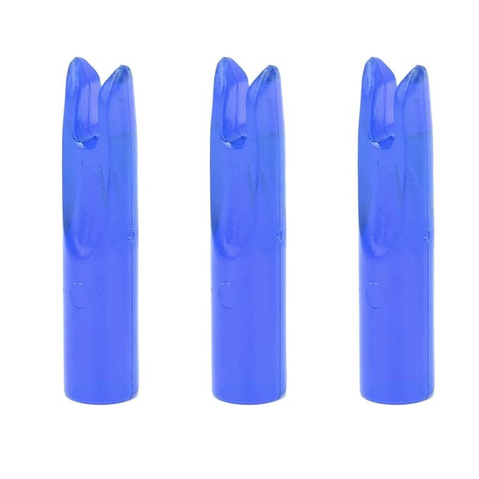50 stuks Draagbare Plastic Boog Pijl Nok Inzetstuk Staart Boogschietaccessoire voor 6mm Schachtblauw