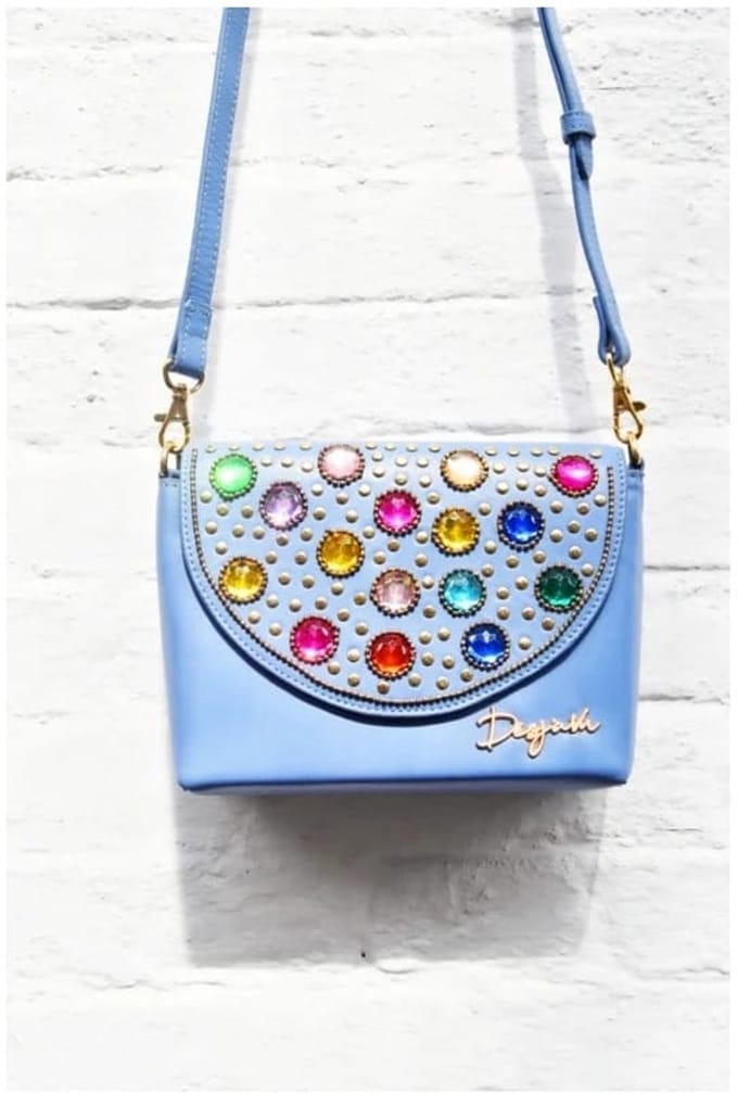 Désjà Vu - Bling Bag - Blauw - Kleine Steentjes