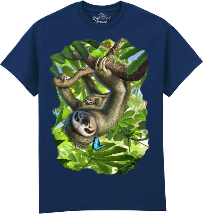 Luiaard Mama Sloth The Coloured House T-shirt L