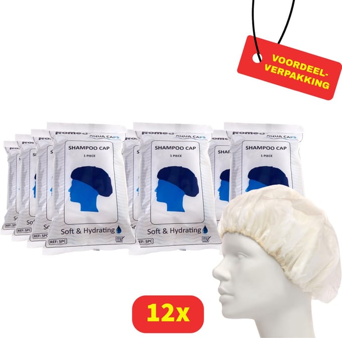 Romed Shampoo Mutsen - 12 stuks - Voordeelverpakking