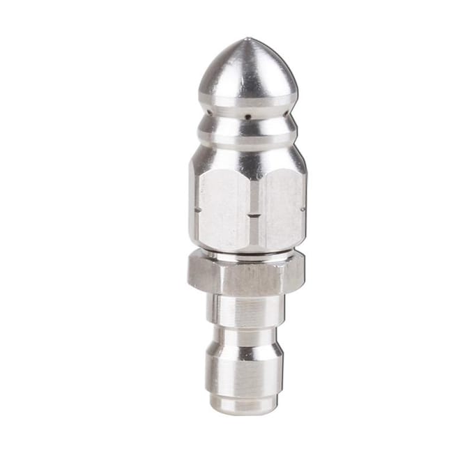Buse de nettoyage d'égouts à connecteur rapide de 1/4 pouces, buse de tuyau à haute pression, accessoires de lavage, buses de lavage pour eaux usées 1pc white