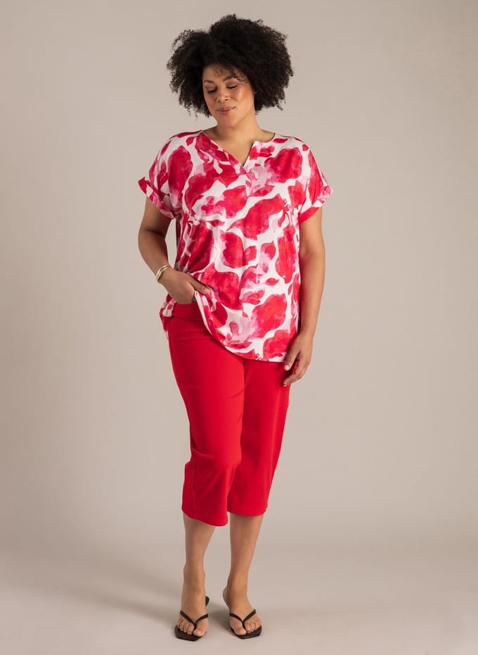 YEST CURVE Umay Essential Bottoms - Hot Red - maat 2(50)