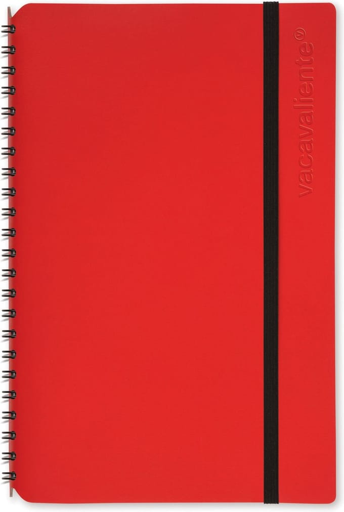 Vacavaliente - Notitieboek A5 - Gerecycled Leer - Rood
