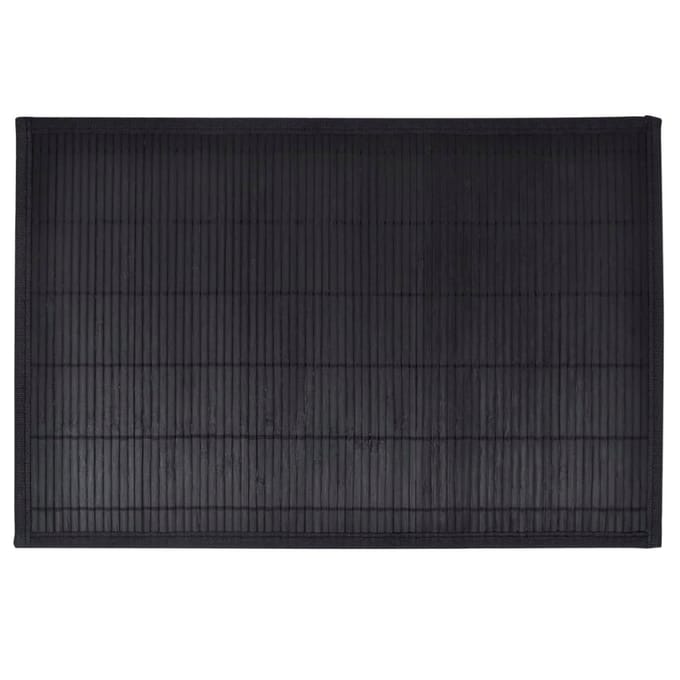 vidaXL - 6 - Placemats - bamboe - 30 - x - 45 - cm - zwart