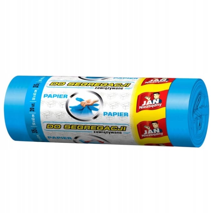Jan Niezbędny - Afvalzakken - 35 L - LDPE - Blauw - 20 stuks