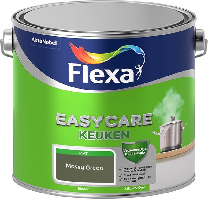 Flexa - Easycare Keuken - Mossy Green - Mengverf - 2,5 L