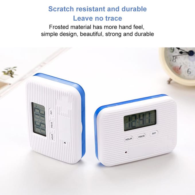 Pillendoos met Alarm Elektronische Pillenorganizer met LCD-scherm 6 Vakken Digitale Pil white