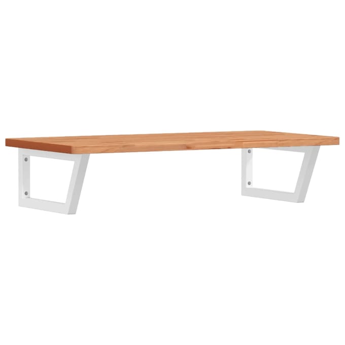 vidaXL - Badkamer - wandschap - staal - en - massief - beukenhout