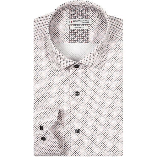 Giordano Overhemd Maggiore Fancy Mini Pattern Rood-Multi / male