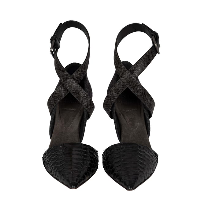 Brunello Cucinelli Monili Beaded Enkelschoenen van Pythonleer - '10s