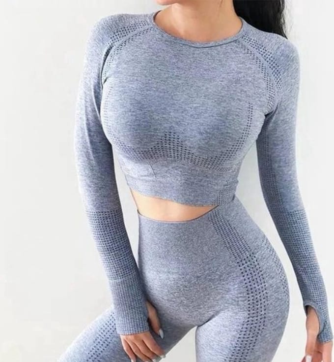 New Age Devi - Sport Topje / Lange Mouwen / Maat M / Long Sleeve / Crop Top