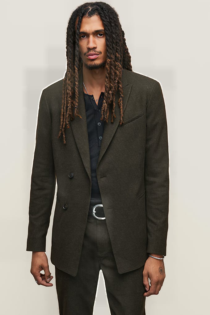 John Varvatos Slim Fit Peak Lapel Jacket With Asymmetr Kelp Größe: 48 | Blazer Outlet | Herren | Weiß