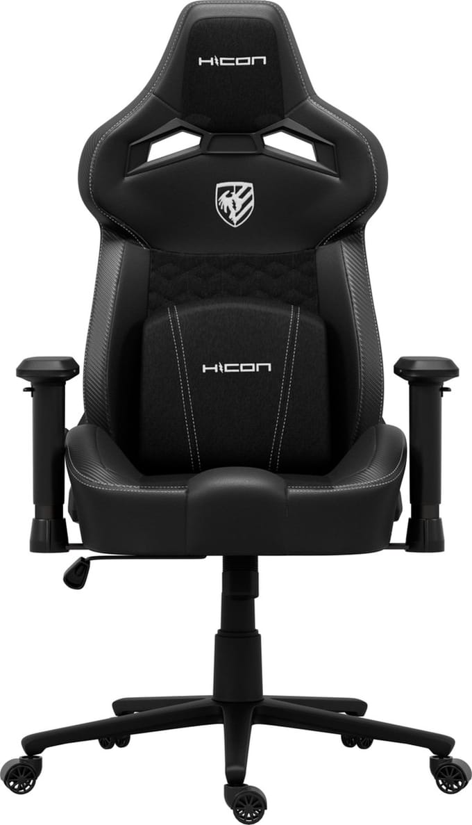 Gamestoel - HICON® Game Chair - Gamingstoel - Game Stoel - Stof - Hyper Serie - Eclipse Zwart