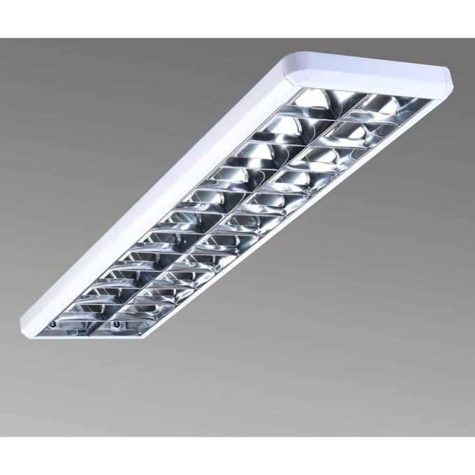 G & L Handels GmbH Raster-opbouwlamp 432, wit, lengte 124,5 cm
