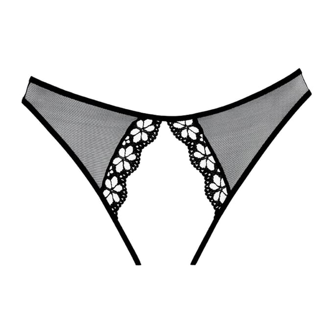 Adore Mirabelle slip met open kruis – Zwart
