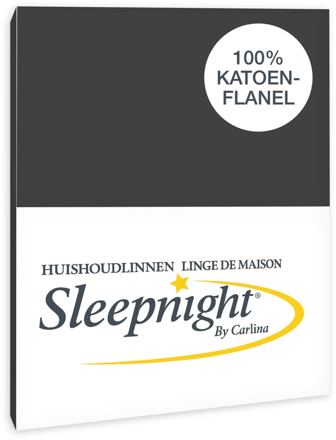 Sleepnight Kussensloop Flanel Antraciet - 65 x 65 cm - [Antraciet]
