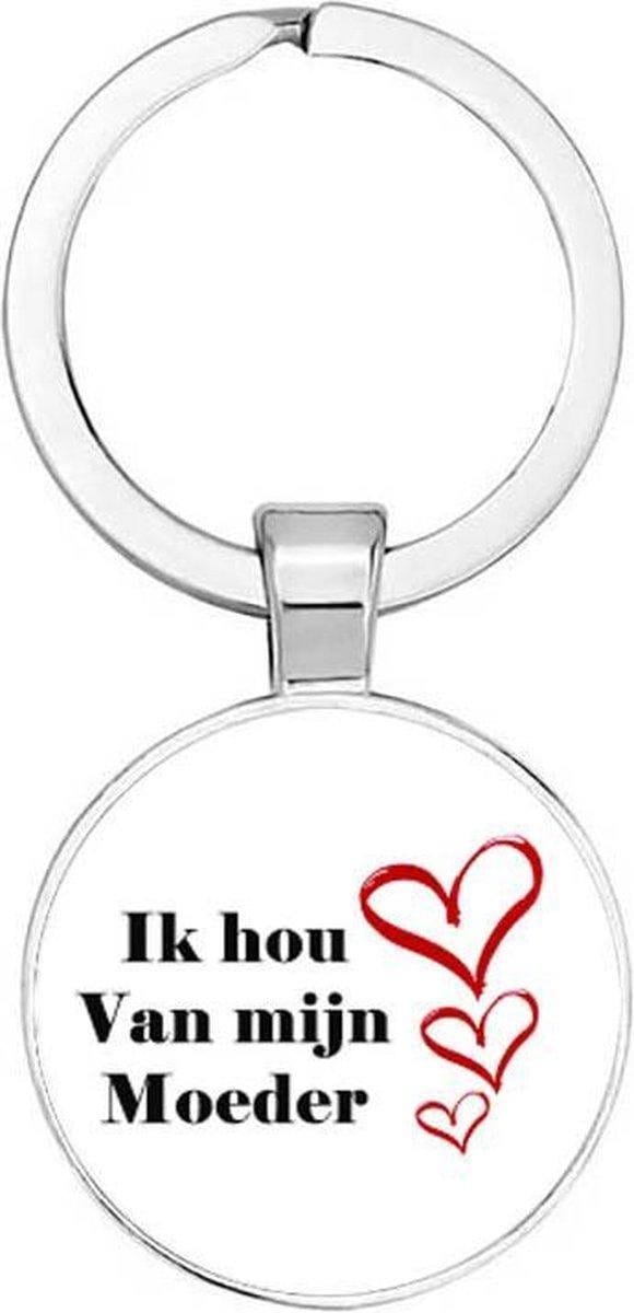 Akyol® Ik hou van mijn moeder Sleutelhanger | Mama/Moeder | Mama/Moeder | moederdag | 2,5 x 2,5 CM