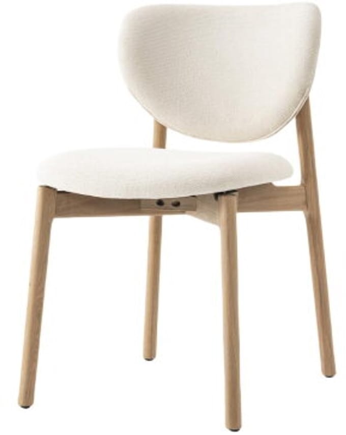 Tower Living Eetkamerstoel Pimonte eiken - stof Sahara 102 ivory