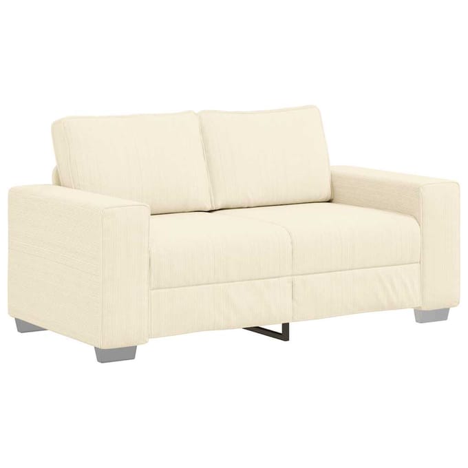 vidaXL - Loveseat - Sofa - Crème - 160x77x82 - cm - Corduroy - Stof