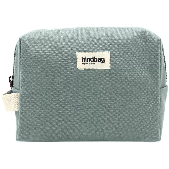 Hindbag toilettas Leon - biologisch katoen - GOTS - Mintgroen