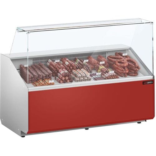 GGM Gastro Kühltheke - 1600mm - Frontblende Dunkelrot