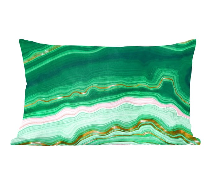 Sierkussens - Kussentjes Woonkamer - 60x40 cm - Goud - Agaat - Luxe