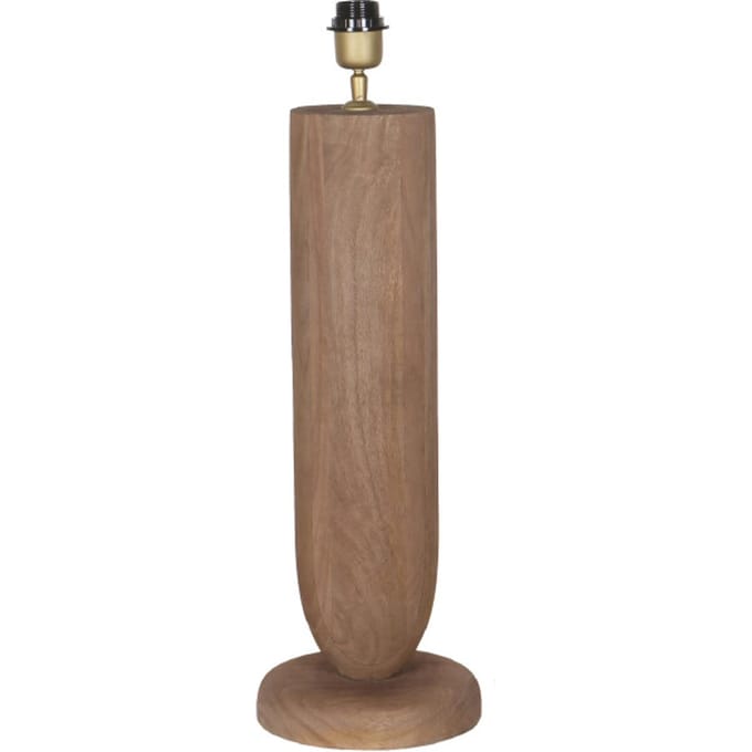 PTMD Lorinne Natural Mango Wood Rable Lamp Single